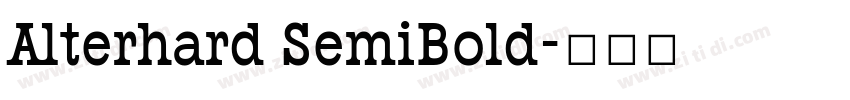 Alterhard SemiBold字体转换